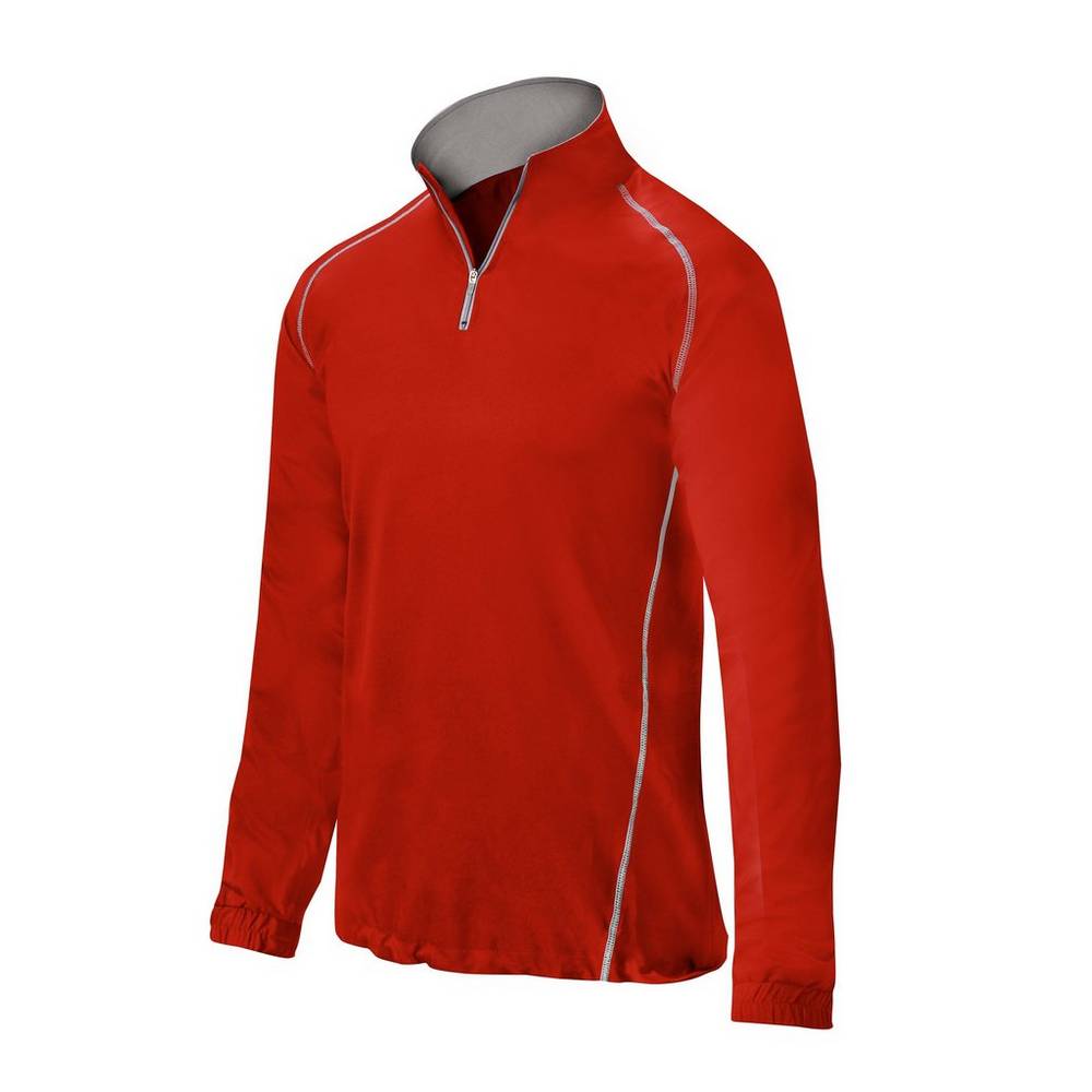 Mens Mizuno Comp 1/4 Zip Batting Jacket Red Philippines (AGYRHJ809)